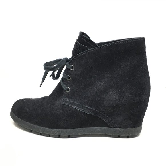 Prada Wedge Ankle Boots Booties Size 37.5/7.5 US - Picture 2 of 11